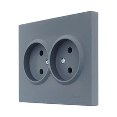 Розетка Lezard Vesna встраиваемая графит (742-3400-128B) - фото 5