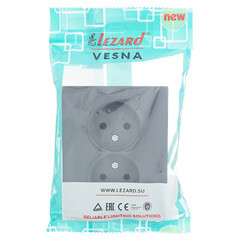 Розетка Lezard Vesna встраиваемая графит (742-3400-128B) - фото 2