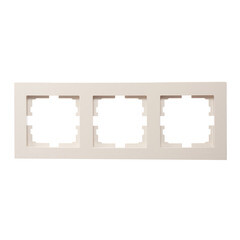 Рамка Lezard Vesna трехместная крем (742-0300-148) - фото 1