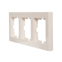 Рамка Lezard Vesna трехместная крем (742-0300-148) - фото 4