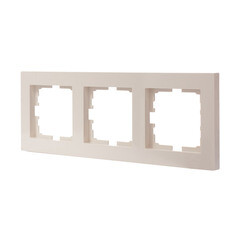 Рамка Lezard Vesna трехместная крем (742-0300-148) - фото 2
