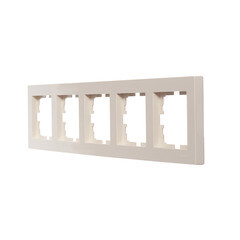 Рамка Lezard Vesna пятиместная крем (742-0300-150) - фото 2