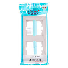 Рамка Lezard Vesna двухместная крем (742-0300-152) - фото 3