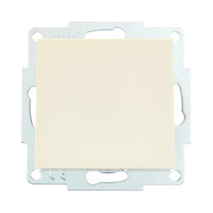 Выключатель Lezard Vesna одноклавишный встраиваемый крем (742-0388-100) - фото 1