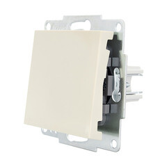 Выключатель Lezard Vesna одноклавишный встраиваемый крем (742-0388-100) - фото 5