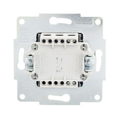 Выключатель Lezard Vesna одноклавишный встраиваемый крем (742-0388-100) - фото 4