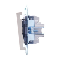 Выключатель Lezard Vesna одноклавишный встраиваемый крем проходной (742-0388-105) - фото 4