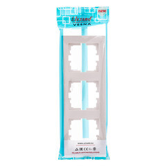 Рамка Lezard Vesna трехместная крем (742-0300-153) - фото 3