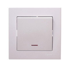 Выключатель Lezard Vesna одноклавишный встраиваемый крем с подсветкой (742-0388-111) - фото 4