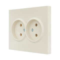 Розетка Lezard Vesna встраиваемая крем (742-0300-128B) - фото 2