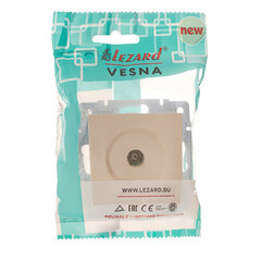 Розетка телевизионная Lezard Vesna встраиваемая крем RJ11 (742-0388-130) - фото 3