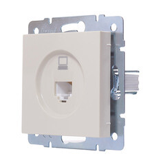 Розетка компьютерная Lezard Vesna встраиваемая крем RJ45 (742-0388-139) - фото 2