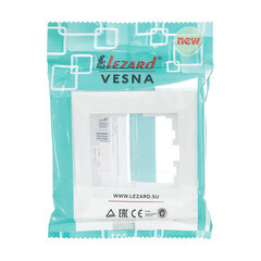 Рамка Lezard Vesna одноместная белая (742-0200-146) - фото 5