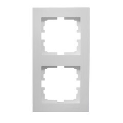 Рамка Lezard Vesna двухместная белая (742-0200-152) - фото 1