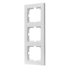 Рамка Lezard Vesna трехместная белая (742-0200-153) - фото 4