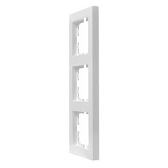 Рамка Lezard Vesna трехместная белая (742-0200-153) - фото 3