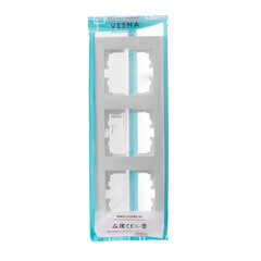 Рамка Lezard Vesna трехместная белая (742-0200-153) - фото 2