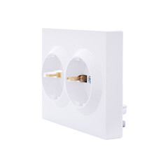 Розетка Lezard Vesna встраиваемая белая со шторками (742-0200-178B) - фото 5