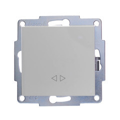 Выключатель Lezard Vesna одноклавишный встраиваемый белый перекрестный (742-0288-107) - фото 1