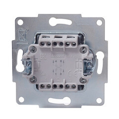 Выключатель Lezard Vesna одноклавишный встраиваемый белый перекрестный (742-0288-107) - фото 5