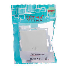 Выключатель Lezard Vesna одноклавишный встраиваемый белый перекрестный (742-0288-107) - фото 2