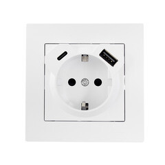 Розетка Lezard Vesna встраиваемая белая с USB-A/ Type-C (742-0288-181TC) - фото 4