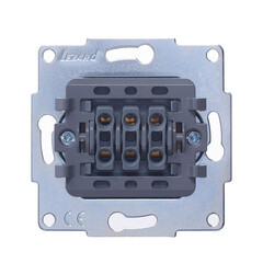 Выключатель Lezard Vesna трехклавишный встраиваемый крем (742-0388-109) - фото 2