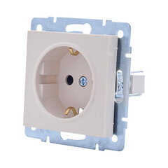 Розетка Lezard Vesna встраиваемая крем со шторками (742-0388-124B) - фото 5