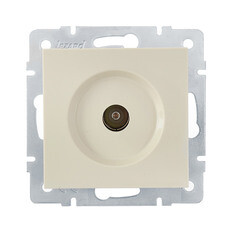 Изображение товара Розетка телевизионная Lezard Vesna встраиваемая крем RJ11 (742-0388-129)
