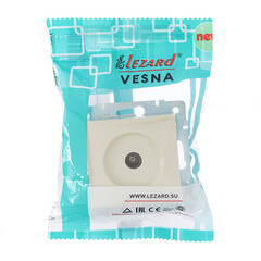 Розетка телевизионная Lezard Vesna встраиваемая крем RJ11 (742-0388-129) - фото 3