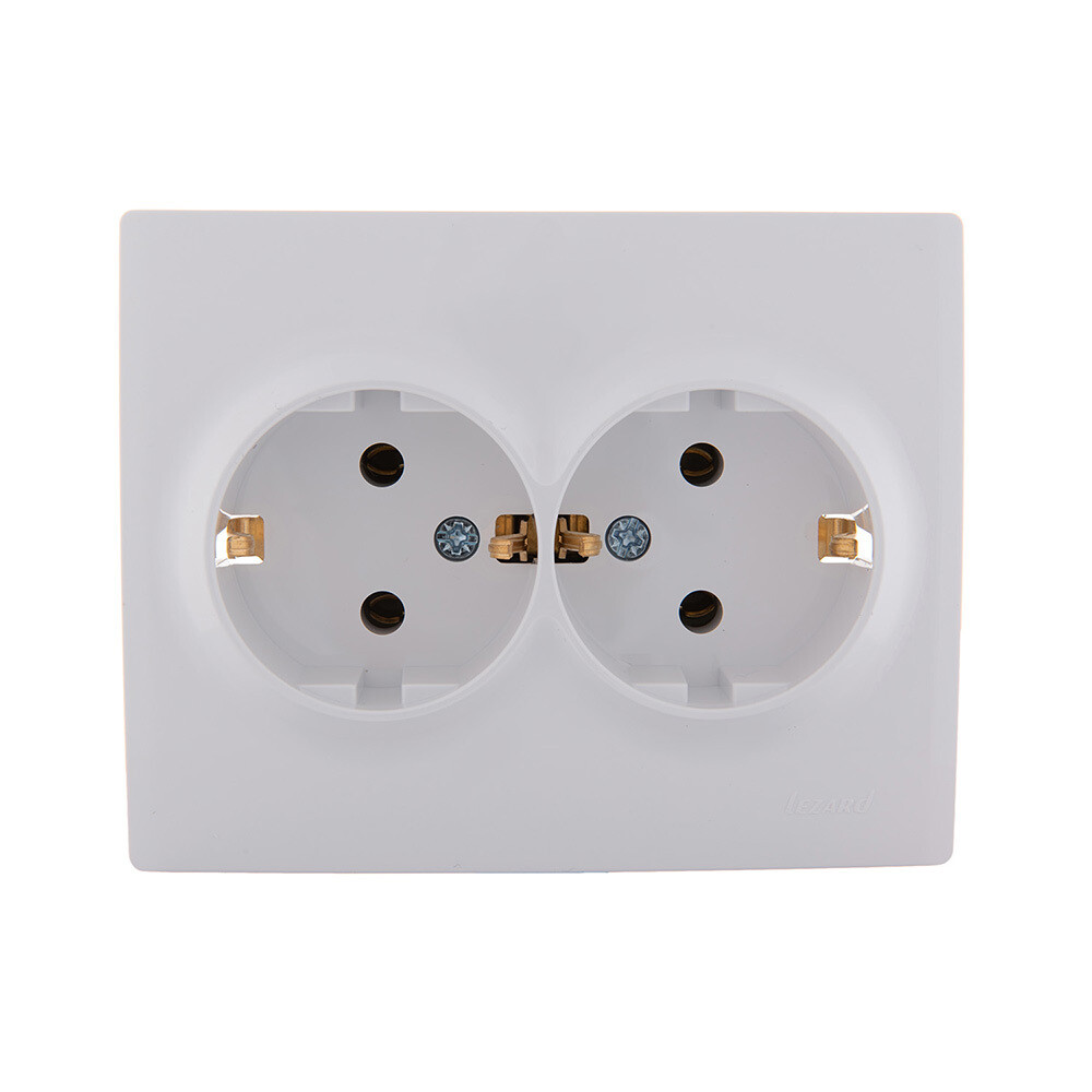 Изображение товара Розетка Lezard Karina белая 707-0200-127B для внутреннего монтажа