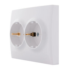 Розетка Lezard Karina встраиваемая белая (707-0200-127B) - фото 5