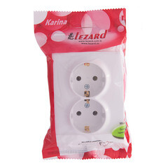 Розетка Lezard Karina встраиваемая белая (707-0200-127B) - фото 3