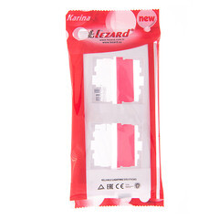 Рамка Lezard Karina двухместная белая (707-0200-152) - фото 2