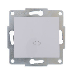 Изображение товара Выключатель Lezard Karina одноклавишный встраиваемый белый перекрестный (707-0288-107)