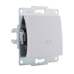 Выключатель Lezard Karina одноклавишный встраиваемый белый перекрестный (707-0288-107) - фото 4