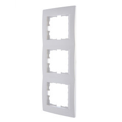 Рамка Lezard Karina трехместная жемчужно-белый перламутр (707-3000-153) - фото 4