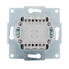 Выключатель Lezard Karina одноклавишный встраиваемый черный бархат перекрестный (707-4288-107) - фото 2