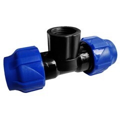 Тройник ПНД Valfex компрессионный переходной 32х32х3/4 ВР(г) - фото 2