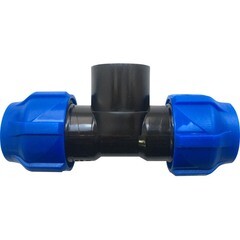 Тройник ПНД Valfex компрессионный переходной 32х32х3/4 ВР(г) - фото 1