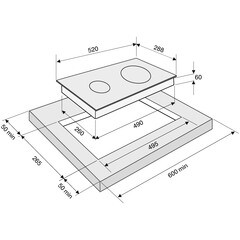 Варочная панель электрическая Krona Racio Zauber 2 конфорки черная - фото 5
