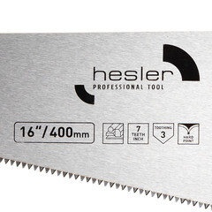 Ножовка по дереву Hesler 400 мм 7 зуб/дюйм крупный зуб - фото 5