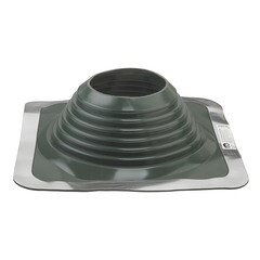 Проходка кровельная КМ 425х425 мм для дымоходов d178-330 мм зеленый силикон - фото 2