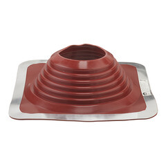 Проходка кровельная КМ 425х425 мм для дымоходов d178-330 мм красный силикон - фото 2