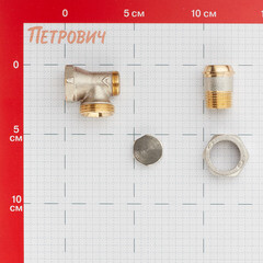 Клапан запорный угловой Тесе 1/2 НР(ш) х 1/2 ВР(г) для радиатора (8740434) - фото 2