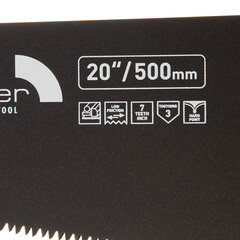 Ножовка по дереву Hesler Teflon 500 мм 7 зуб/дюйм крупный зуб - фото 3