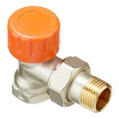 Клапан регулирующий угловой Тесе 1/2 НР(ш) х 1/2 ВР(г) для радиатора (8740432) - фото 1