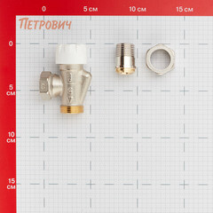 Клапан регулирующий угловой Тесе 1/2 НР(ш) х 1/2 ВР(г) для радиатора (8740463) - фото 2