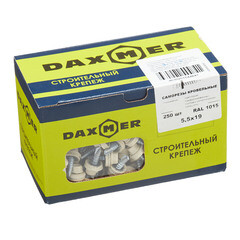 Саморезы кровельные с буром 19х5,5 мм металл-металл слоновая кость RAL 1015 Daxmer (250 шт.) - фото 2