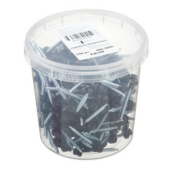 Саморезы кровельные с буром 50х4,8 мм металл-дерево черный янтарь RAL 9005 Daxmer (250 шт.) - фото 3